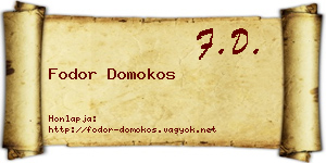 Fodor Domokos névjegykártya