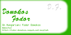 domokos fodor business card